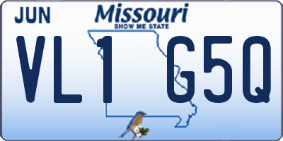 MO license plate VL1G5Q