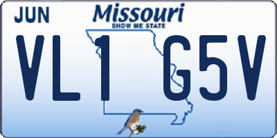 MO license plate VL1G5V