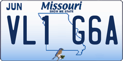 MO license plate VL1G6A