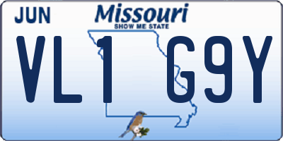 MO license plate VL1G9Y