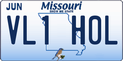 MO license plate VL1H0L