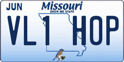 MO license plate VL1H0P