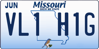 MO license plate VL1H1G