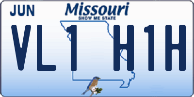 MO license plate VL1H1H