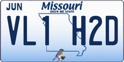 MO license plate VL1H2D