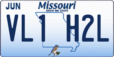 MO license plate VL1H2L