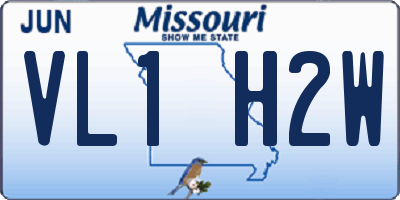 MO license plate VL1H2W