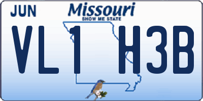 MO license plate VL1H3B