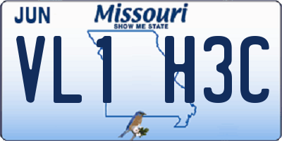 MO license plate VL1H3C
