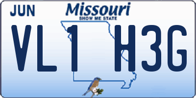MO license plate VL1H3G