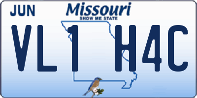 MO license plate VL1H4C