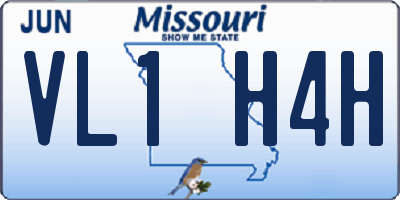 MO license plate VL1H4H