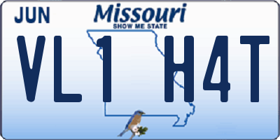 MO license plate VL1H4T