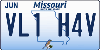 MO license plate VL1H4V