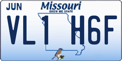 MO license plate VL1H6F