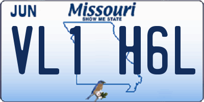 MO license plate VL1H6L