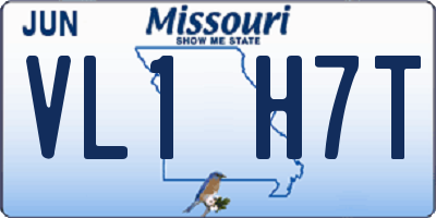 MO license plate VL1H7T