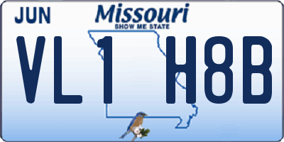MO license plate VL1H8B