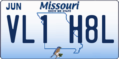 MO license plate VL1H8L