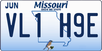 MO license plate VL1H9E