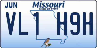MO license plate VL1H9H