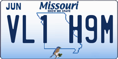 MO license plate VL1H9M