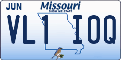 MO license plate VL1I0Q