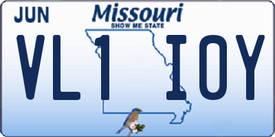 MO license plate VL1I0Y