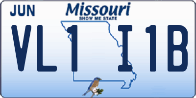 MO license plate VL1I1B