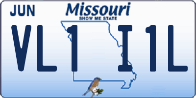 MO license plate VL1I1L