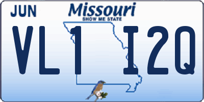 MO license plate VL1I2Q