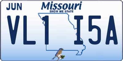 MO license plate VL1I5A