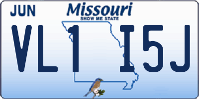 MO license plate VL1I5J