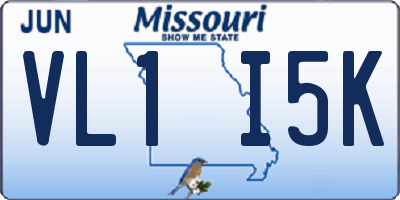 MO license plate VL1I5K