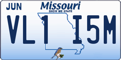 MO license plate VL1I5M