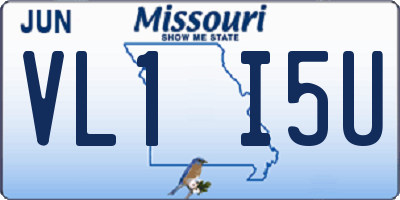 MO license plate VL1I5U