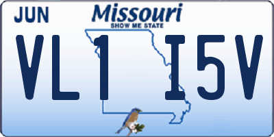 MO license plate VL1I5V