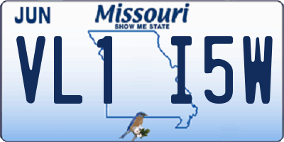 MO license plate VL1I5W