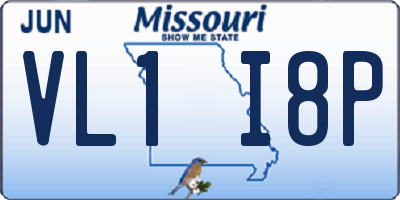MO license plate VL1I8P