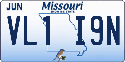 MO license plate VL1I9N