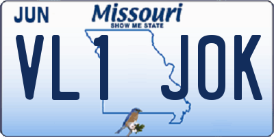 MO license plate VL1J0K