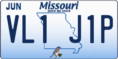 MO license plate VL1J1P