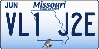 MO license plate VL1J2E