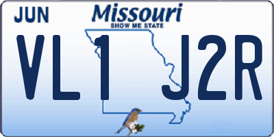 MO license plate VL1J2R
