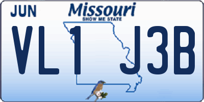 MO license plate VL1J3B