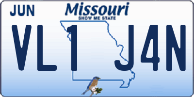 MO license plate VL1J4N