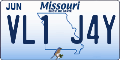MO license plate VL1J4Y
