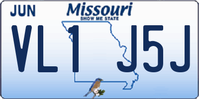 MO license plate VL1J5J