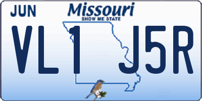 MO license plate VL1J5R