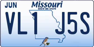 MO license plate VL1J5S